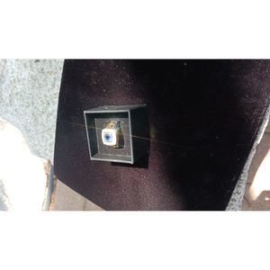 18k Gold On Silver saphire Korean Ring